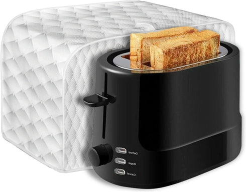 Daisy Print 4 Slice Toaster Covers White, Anti-Sputtering Bread Toaster Cover Toaster Dust Cover, Small Washable Kitchen Appliance Protector, Keep...