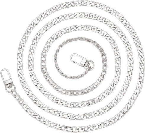 PH PandaHall 63 inch 7.5MM Width Iron Flat Purse Chain Strap Handbags Replacement Accessories for Wallet Clutch Satchel Tote Bag Shoulder Crossbod...