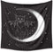 DYRLHZ Black and White Wing Cat on Moon Tapestry, Creepy Hippie Spooky Monster Wall Hanging Tapestry, for Living Room Bedroom Home Decor (59'' x 7...
