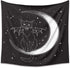 DYRLHZ Black and White Wing Cat on Moon Tapestry, Creepy Hippie Spooky Monster Wall Hanging Tapestry, for Living Room Bedroom Home Decor (59'' x 7...