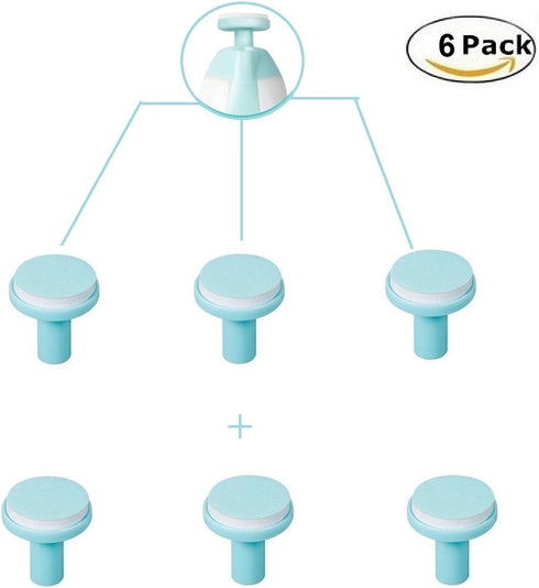 Baby Nail Trimmer Replacement Pads 6PCS Grinding Heads Polish Disc for Electric Nail File Clippers and Cutter Kit Blue for Children Kids 6 Moths U...