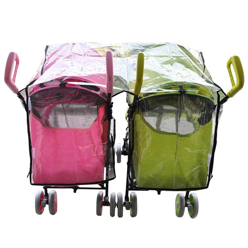 Aligle Twin Stroller Raincoat Universal Size Side by Side Stroller Weather Shield, Baby Rain Cover/Wind Shield...