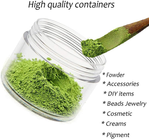 ZEJIA 5 Gram Sample Containers with Lids, 25PCS Mini Makeup Containers, Empty Plastic Travel Cosmetic Containers with Labels...