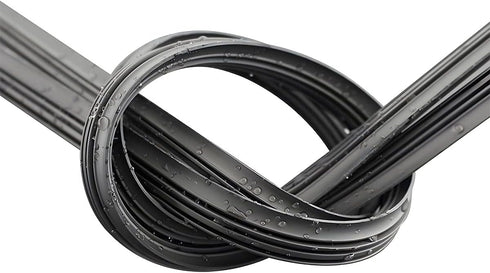 4 Pieces Windshield Wiper Blades Refills, DIY Adjustable Car Windscreen Wiper Rubber Strips, Frameless Window Boneless Insert Silicone Strips, Aut...
