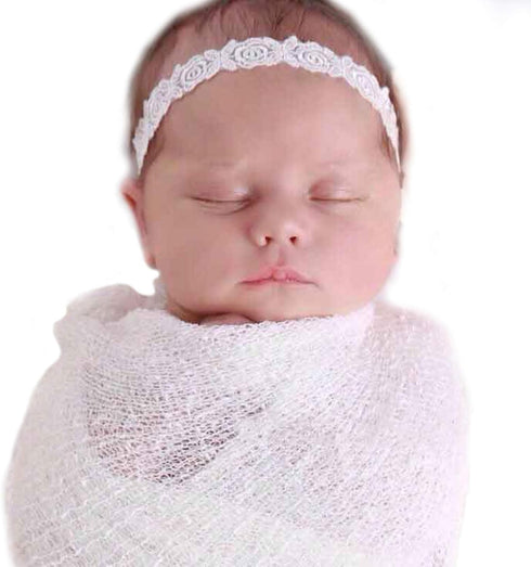 Sunmig Newborn Baby Stretch Wrap Photo Props Wrap-Baby Photography Props (Off-white)...