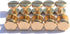 DGOL 50 Pairs Brass Backscrews Golden Leather Fasteners Sturdy Binding Rivets Belt Strap Collar Back Screws PU Studs Length (0.158 inch (4mm))...