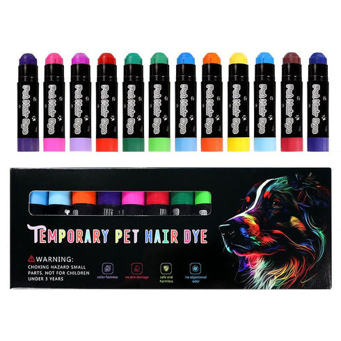 Temporary Pet Hair Dye, Pet Fur Paint Dye,Hair Painting Pens Non Toxic for Creative Grooming,Washable Dog Hair Dye, Pet Safe Marking Markers for F...