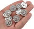 Hahiyo Crystal Rhinestone Flower Buttons Clear Glass 19mm Flatback Bling Reflective Sparkly Big Enough Hole Thread Clean Remove for DIY Jewelry Se...