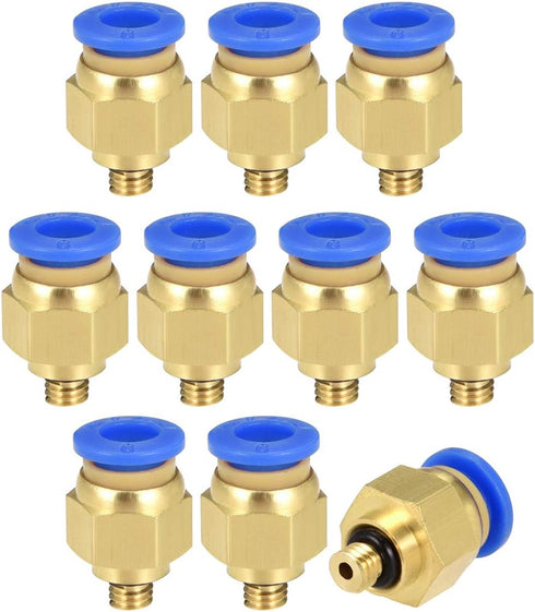uxcell Straight Pneumatic Push to Quick Connect Fittings M5 Male x 6mm Tube OD 4pcs...