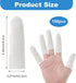 100PCS Finger Cot White Breathable Cotton Finger Condoms Elastic Fingertip Gloves Thumb Bandages Tubular Gauze, Finger Protectors for Finger Tips,...