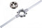 uxcell Die Stock Handle Wrench Set, M10 x 1.25 Threading Round Die and 30mm (Fit M10-M11 Dies) Holder Adjustable Wrench Hand Tool...