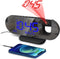 Projection Alarm Clock - 2024 New Projection Clock with 180° Rotatable Projector for Bedroom Ceiling - Clear LED Display, USB Charger Automatic Li...