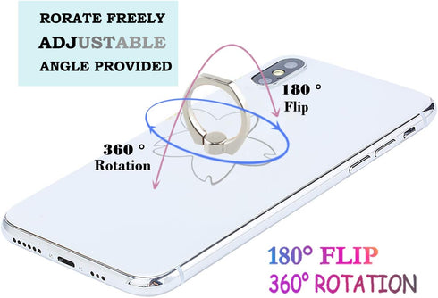 Transparent Oriental Cherry Cell Phone Ring Holder Kickstand,360 Rotation Clear Cherry Blossom Cell Phone Finger Ring Grip Stand for Phones,Pad......