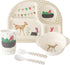 Bamboo Toddler Dinnerware Set,5Pcs Kids Dinnerware Set,Bamboo Kids Plates and Bowls Set,Kids Dishes Dinnerware Sets with Plate,Bowl,Cup,Fork and S...