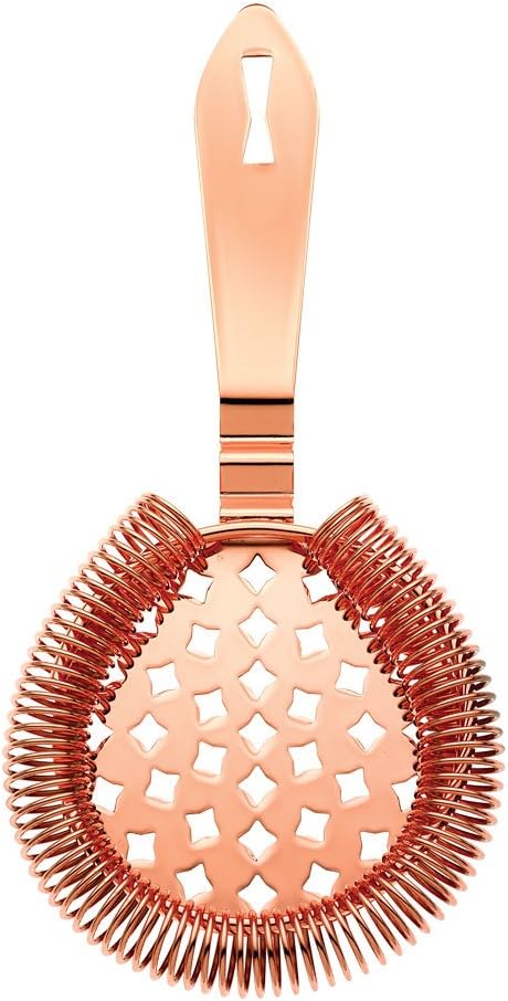 Barfly Classic Hawthorne Spring Bar Strainer, Copper Plated...