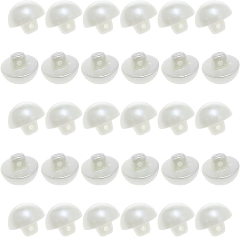 Plastic ABS Mushroom Half Dome Button Buttons 15mm Pearl White Suitable for Sewing Garments Sweaters Windbreakers and Other Decorative Buttons -30...