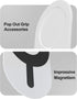 metisinno Magnetic Base Plus Compatible with PopSocket Phone Grips, Magnetic Phone Accessories for MagSafe, Ring Adapters for MagSafe Included, Wh...