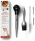 Liquid Solution Turkey Baster 5 Piece Set, Includes Baster for Cooking, Barbecue Basting Brush, Flavor Injector with Cleaning Brush - Perfect for ...