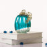 Glitzhome Hand Blown Crackle Glass Pumpkin Elegant Table Accent for Fall Harvest & Thanksgiving Decorating Turquoise 5.52 Inch...