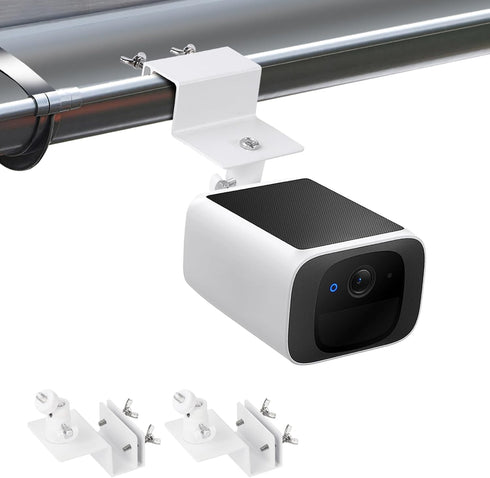 2Pack Gutter Mount Compatible with eufy Security SoloCam S220/C210, eufyCam 2C/2C Pro, 3/S330, 2/2 Pro, 3C/S300, 360°Adjustable Weatherproof Mount...