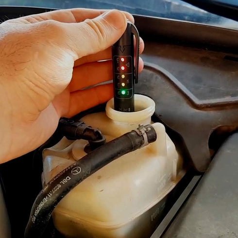 Brake Fluid Tester Pen, Hydraulic Fluid Liquid Oil Moisture Analyzer with 5 LED Indicators, Auto Brake Diagnostic Testing Tool for DOT3 DOT4 Brake...