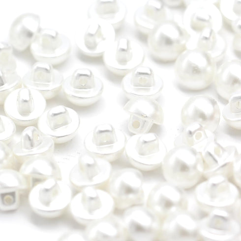10mm White Round Pearl Buttons for Clothing, Shirts, Skirts, Collar, Cuff, Handmade Decorations, Sewing Supplies (50pcs 10mm(0.394inch))(White)...