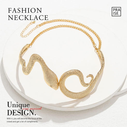 Jovono Snake Choker Necklaces Gold Statement Necklace Goth Punk Necklace Chain for Women...