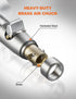 Locking Air Chuck, Heavy Duty Two Steel Jaws Lock on Air Chuck for Any Schrader Valve Tires-No Air Leakage, Rated to 150 PSI-1/4 NPT Fitting Inclu...