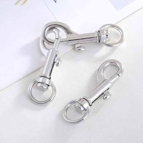 JSSHI Pack of 40 1.5" Metal Swivel Clasps Snap Lanyard Snap Hook Lobster Claw Clasp-On Keychain Ring Hook Clip for Keys, Lanyards (0.43" Inside Wi...