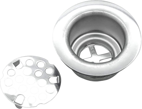 Duplex Flat Top Strainer Stainless Steel with Removable Flat Drainer, 1-7/8-2-1/4 Inch, Outdoor and Mobile Shower Strainer...