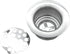 Duplex Flat Top Strainer Stainless Steel with Removable Flat Drainer, 1-7/8-2-1/4 Inch, Outdoor and Mobile Shower Strainer...
