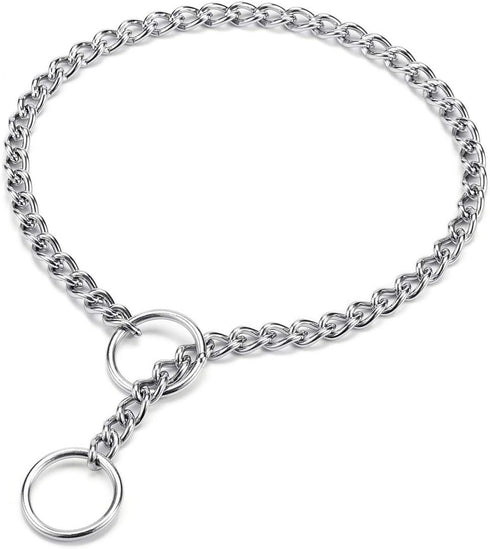 Mogoko Stainless Steel Dog Choke Chain Collar, Puppy Metal P Chain Slip Collar Pet Training Walking Choker(2.0mm;14.0 Inch)...