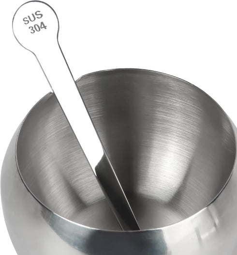 asika Sugar Bowl, Stainless Steel Sugar Pot with Clear Lid and Spoon, Drum Shape Small Condiment Container for Home and Kitchen, 8.1 Ounces(240 Mi...