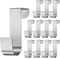 Hotop 12 Pcs Over The Cabinet Drawer Door Hooks 1.12 Inch Hooks for Hanger The Cabinet Sturdy Metal Z Shaped Hanger peg for Bathroom Clothes Towel...