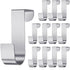 Hotop 12 Pcs Over The Cabinet Drawer Door Hooks 1.12 Inch Hooks for Hanger The Cabinet Sturdy Metal Z Shaped Hanger peg for Bathroom Clothes Towel...