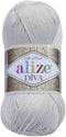 Alize Diva Silk Yarn Microfiber Acrylic Sport Weight Yarn Lightweight & Soft Yarn for Crocheting & Knitting Scarves, Clothes & Crafts 1 Skein 100g...