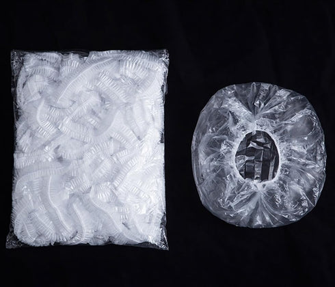 100 Plastic Bowl Covers Elastic Reusable? Restaurant Salad Bowl Cover? Mixing Bowl Food Cover Hair Bowl Protective Cover? Kitchen Small Appliances...