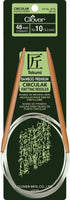 Clover Takumi Bamboo Circular 48-Inch Knitting Needles, Size 10...