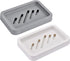 2PCS Draining Soap Dishes, Dishwashing Sponge Soap Holder with Water Tray, Keep The Place Dry, Easy to Clean Soap Cases, Suitable for Kitchen, Bat...