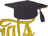 Congrats Grad Cake Topper 2025 Graduation Cake Topper Grad Party Decorations (Gold&Black)...