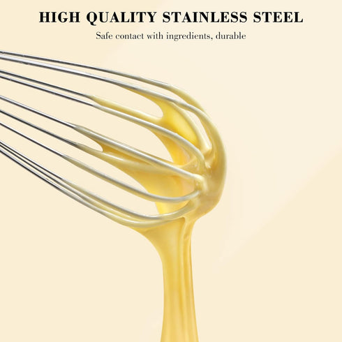 NileHome Stainless Steel Whisk Set 8" 10" 12" Kitchen Whisk Balloon Whisk Kitchen Wisk Wire Whisks for Cooking, Whisking, Blending, Beating, Stirr...