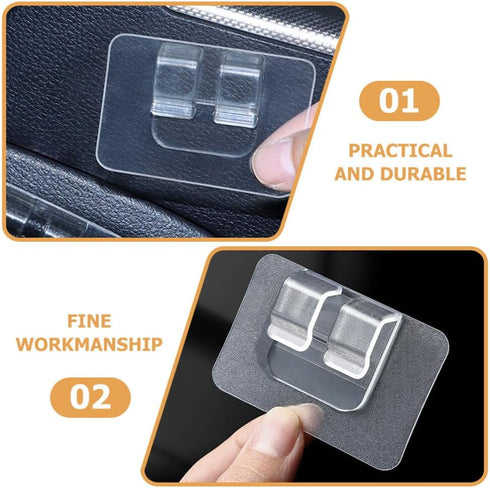 30Pcs Multipurpose Car Mat Fixing Buckles, Universal Car Floor Mat PVC Self-Adhesive Car Foot Pad Fixed Sticker, Antiskid Pad Fastener Curtain Bra...