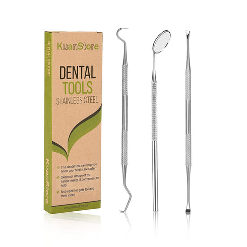Dental Tools, Professional Dental Pick Tools Kit, Teeth Cleaning Calculus Tool for Dentist, Personal Using, Pets Oral Care with Dental Mirror Dent...