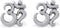Boma Jewelry Sterling Silver Om Spiritual Symbol Stud Earrings...