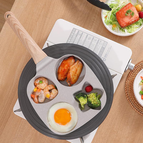 4 Cups Egg Pans?Omelette Pan?Egg Pans Nonstick Easy Clean,Crepe Pan Egg Mold for Breakfast Sandwiches Compatible with Gas Stove and Induction Cook...
