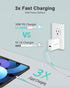 USB C Charger, Seyas 30W Wall Charger 2 Port Power Delivery Fast Charger Power Adapter Foldable PD Charger for iPhone iPad Airpods Pixel Galaxy Sw...