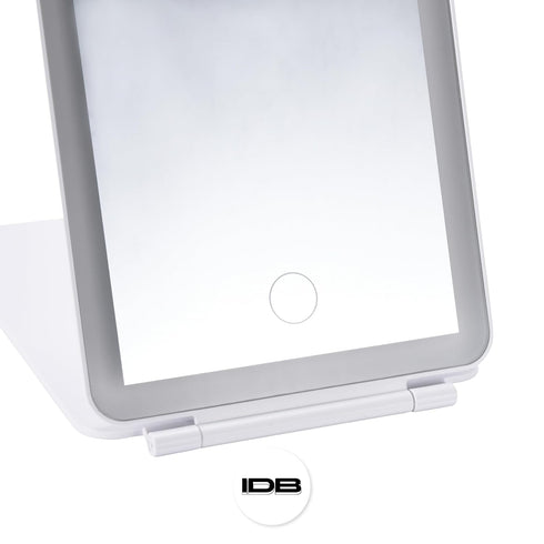 Dorence Rechargeable Travel Lighted Makeup Mirror, White - Compact Foldable LED Mirror for Flawless Application - Modern Design - Portable Vanity ...