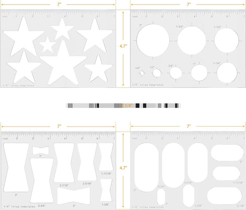 Router Clip Butterfly Inlay Template Woodworking Decoration Router Fixture Template, Butterfly Inlay Template Decoration Router and Woodworking De...