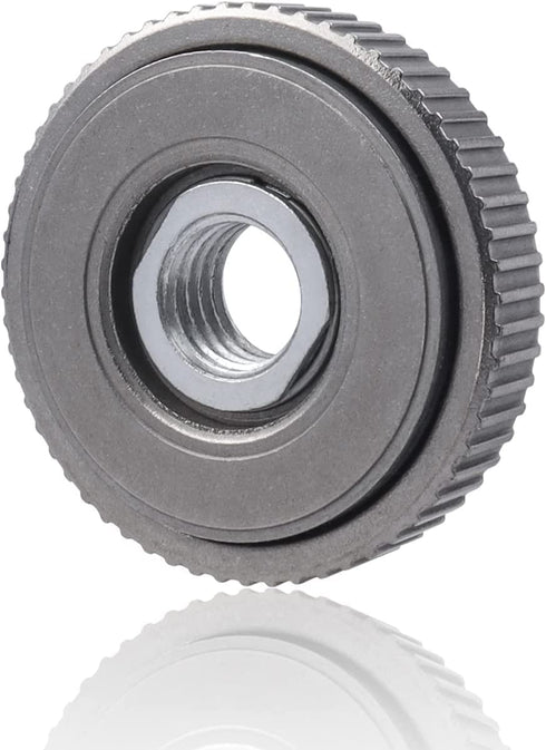 Gear Type Self-Locking Angle Grinder Flange Lock Nuts M14 Thread Quick Release Nut Clamping Equipment Power Tool Accessory, Silver...