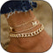 Chunky Ankle Bracelets for Women Large Ankle Bracelets for Women Plus Size Silver Anklet Cuban Chain Anklets Set Layered Anklet for Women Gold Jew...